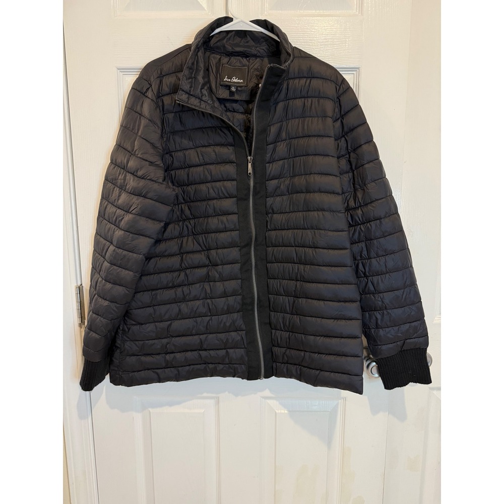 Sam Edelman Puffer‎ Jacket Lightweight Quilted Full Zip Black XL